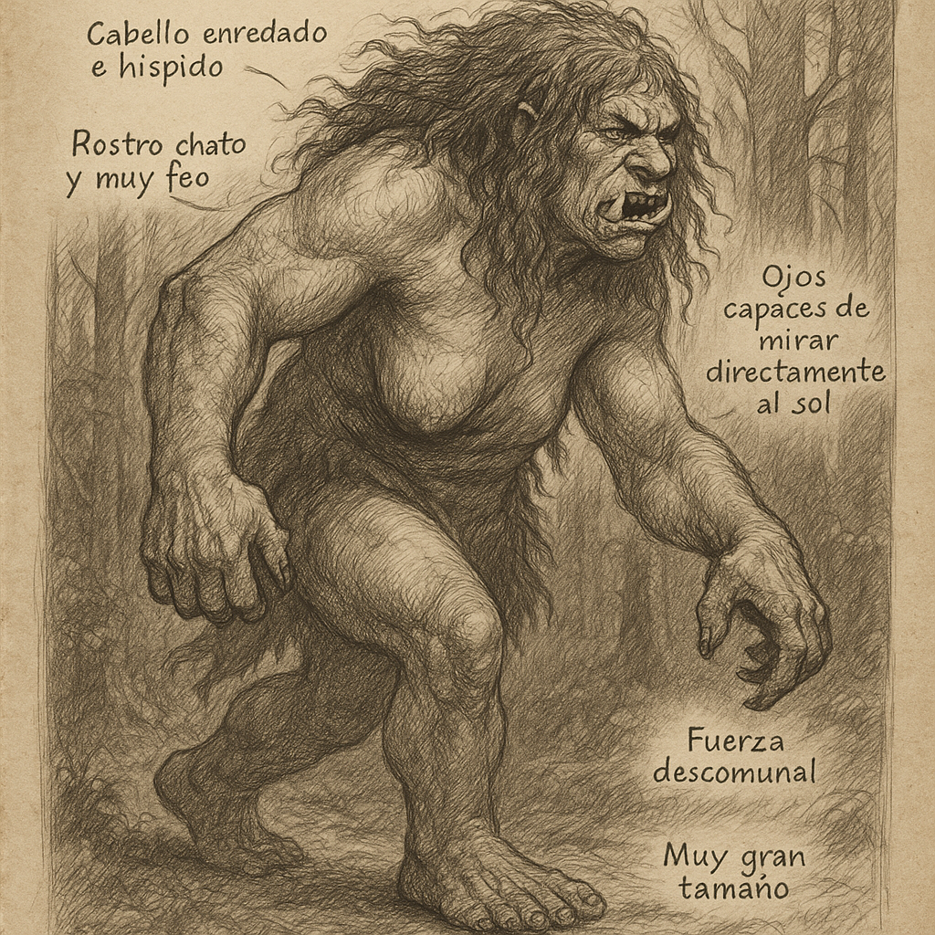 Representación artística de la Ojáncana