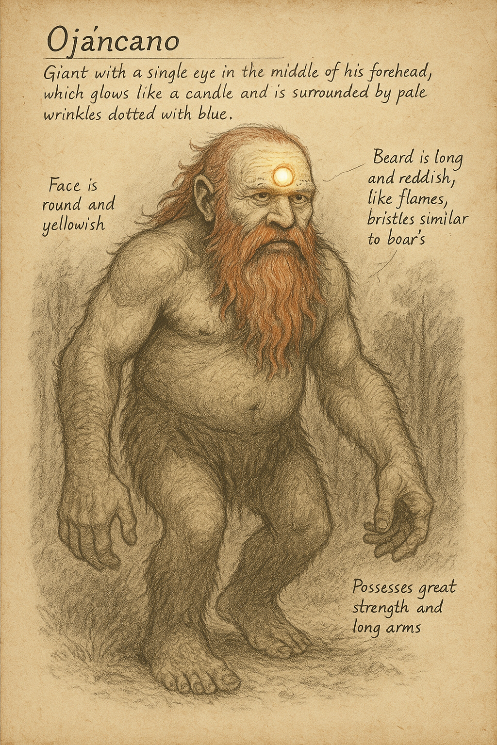 Representación artística del Ojáncano